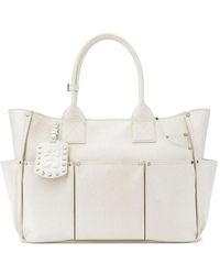 Ganni - Posy Ostrich-Effect Shoulder Bag - Lyst