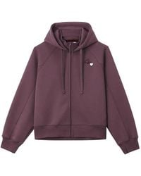 Izzue - Logo-Embroidered Zip-Up Hoodie - Lyst