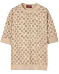Gucci - Short-Sleeve Crew-Neck Sweater - Lyst