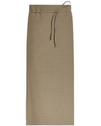 Calvin Klein - Tie-Fastening Midi Skirt - Lyst