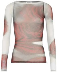 Jean Paul Gaultier - Long-Sleeve Semi-Sheer Top - Lyst
