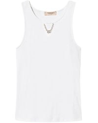 Twinset - Cotton Tank Top - Lyst