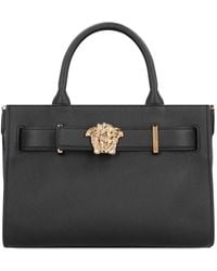 Versace - Medusa Leather Tote Bag - Lyst
