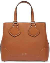 Lancel - Small Neo Izy De Lancer Leather Tote Bag - Lyst