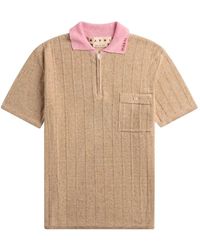 Marni - Cable-Knit Half-Zip Polo Shirt - Lyst