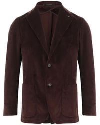 Tagliatore - Corduroy Single-Breasted Blazer - Lyst