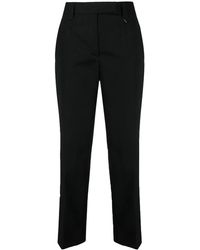 Prada - Logo-plaque Cropped Trousers - Lyst