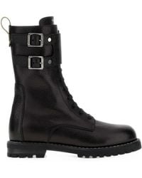 Fendi - Polished Calfskin Biker Boots - Lyst