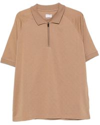 Pal Zileri - Geometric-Pattern Zip-Fastening Polo Shirt - Lyst