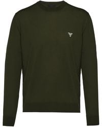 Prada - Superfine Wool Crew-Neck Sweater - Lyst