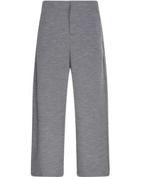 Max Mara - Wool And Cotton Trousers - Lyst