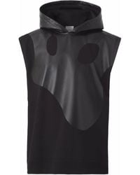 Burberry - Monster Graphic Cotton And Lambskin Sleeveless Hoodie - Lyst