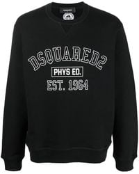 DSquared² - Logo-Print Crew Neck Sweatshirt - Lyst