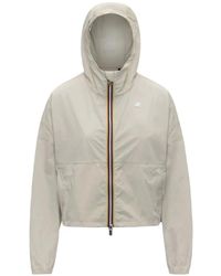 K-Way - Zip-Up Cropped Jacket - Lyst