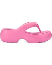 Melissa - Free Fuzzy Platform Thong Flip-Flops - Lyst