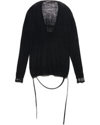 Bimba Y Lola - Pull En Laine Noire À Col V - Lyst