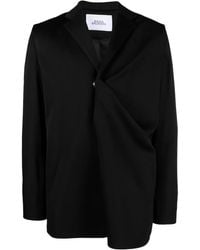 Bianca Saunders - Gathered Single-Breasted Blazer - Lyst