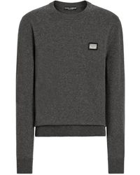 Dolce & Gabbana - Logo-Tag Wool Jumper - Lyst