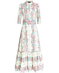 Etro - Midi-jurk Met Bloemenprint - Lyst