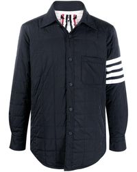 Thom Browne - 4-bar Stripe Padded Shirt Jacket - Lyst
