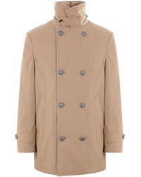 Brunello Cucinelli - Gabardine padded jacket - Lyst