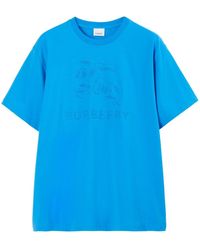 Burberry - T-shirt en coton à motif Equestrian Knight - Lyst