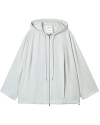 Enfold - Hooded Pleated Jacket - Lyst