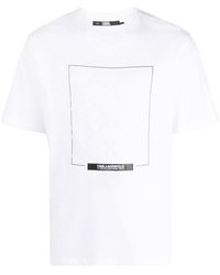 Karl Lagerfeld - Monogram-print Organic Cotton T-shirt - Lyst