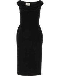 Miu Miu - Robe Mi-Longue En Laine Vierge - Lyst