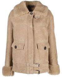 Tom Ford - Single-breasted Shearling-trim Jacket - Lyst