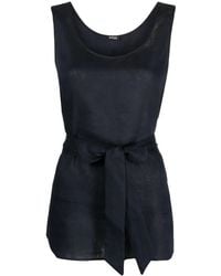 Kiton - Round-Neck Sleeveless Top - Lyst
