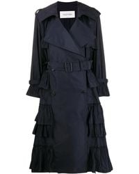 Valentino Garavani - Double-Breasted Tiered Trench Coat - Lyst
