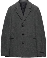 Prada - Veste En Laine À Simple Boutonnage - Lyst