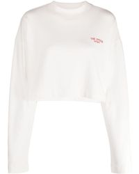 The Upside - Courtsport Sabine Cropped Cotton Sweatshirt - Lyst