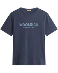 Woolrich - Printed Short Sleeved T-Shirt - Lyst