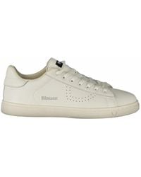 Blauer - Perforated Logo-Print Sneakers - Lyst