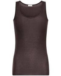 Roberto Collina - Geribbelde Tanktop - Lyst
