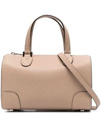 Valextra - Grained-texture Leather Tote Bag - Lyst