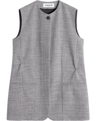 Lanvin - Round Neck Waistcoat - Lyst