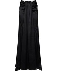 GIUSEPPE DI MORABITO - Crystal-Embellished Draped Maxi Skirt - Lyst