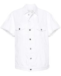 MICHAEL Michael Kors - Frayed-Brim Denim Jacket - Lyst