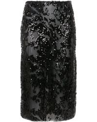 Victoria Beckham - Falda de tubo midi con lentejuelas - Lyst