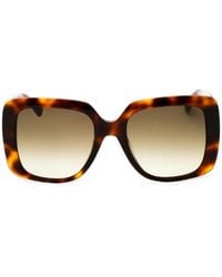 Longchamp - Tortoiseshell-Effect Rectangle-Frame Sunglasses - Lyst