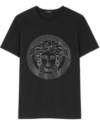 Versace - T-shirt en coton à logo Medusa Head - Lyst