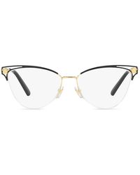 Versace - Medusa-Detail Cat-Eye Glasses - Lyst