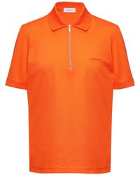 Ferragamo - Poloshirt mit kurzem Reißverschluss - Lyst