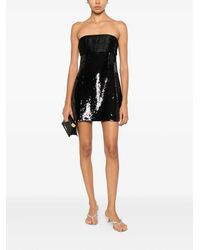 retrofte Ellen Strapless Sequin Midi Dress in Green | Lyst