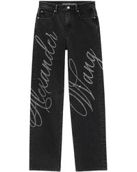 Alexander Wang - Jeans With A Crystal-Finished Logo - Lyst