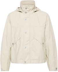 Stone Island - Raw Plated Linen Hooded Jacket - Lyst