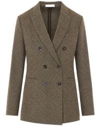 Circolo 1901 - Herringbone-Pattern Double-Breasted Jacket - Lyst